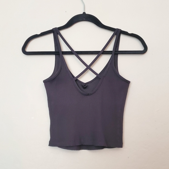 Vuori Rib Crop Tank Black - Picture 6 of 9